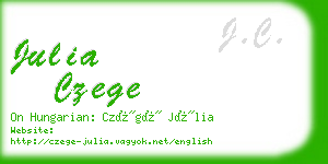 julia czege business card